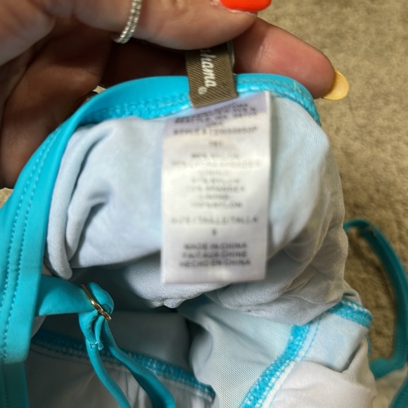 Tommy Bahama Blue Ruched Middle Swimsuit Size 8 - Picture 6 of 6